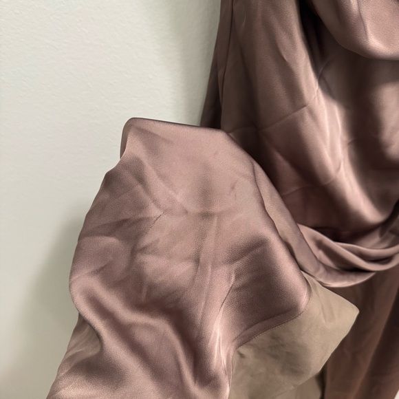 Birdy Grey Lydia Dress in Shiny Satin Mocha Size Small - Picture 6 of 14